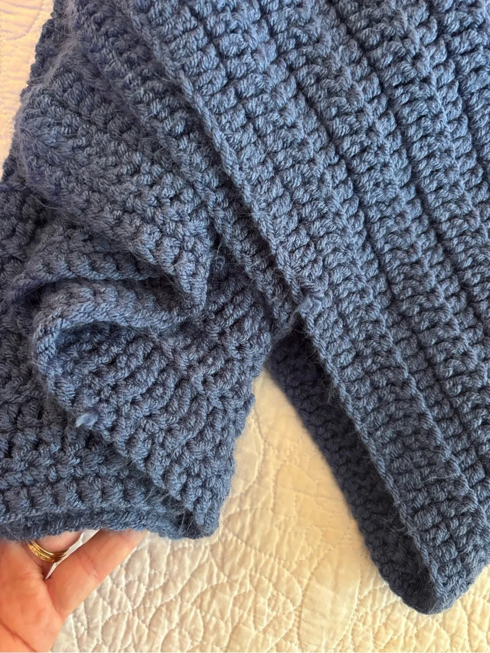 Knit Throw Blue 52x33